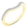 thumbnail image 1 of Dazzlingrock Collection 0.15 Carat (ctw) 14K Round White Diamond Anniversary Ring Wedding Guard Band, Yellow Gold, Size 5, 1 of 4