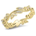 thumbnail image 1 of Dazzlingrock Collection 0.20 CT 14K Round Diamond Vintage Wedding Eternity Band Ring Yellow Gold, 1 of 1