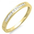 thumbnail image 1 of Dazzlingrock Collection 0.20 Carat (ctw) 10K Princess Diamond Anniversary Wedding Stackable Band 1/5 CT, Yellow Gold, Size 8, 1 of 1