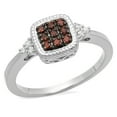 thumbnail image 1 of Dazzlingrock Collection 0.20 Carat (ctw) 14K Champagne & White Diamond Bridal Engagement Ring 1/5 CT, White Gold, Size 4.5, 1 of 1