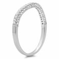 thumbnail image 1 of Dazzlingrock Collection 0.20 Carat (ctw) 14K Diamond Stackable Wedding Contour Band Guard Ring 1/5 CT, White Gold, Size 9, 1 of 3