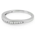 thumbnail image 1 of Dazzlingrock Collection 0.20 Carat (ctw) 14K Round Diamond Ladies Anniversary Wedding Band Guard Ring 1/5 CT, White Gold, Size 8.5, 1 of 3