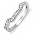 thumbnail image 1 of Dazzlingrock Collection 0.20 Carat (ctw) 14k Round Diamond Ladies Anniversary Wedding Ring Band Enhancer Guard 1/5 CT, White Gold, Size 7, 1 of 1