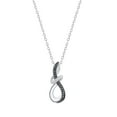 thumbnail image 1 of Dazzlingrock Collection 0.20 Carat (ctw) Round Black & White Diamond Abstract Infinity Twist Pendant for Women 1/5 CT in 10K White Gold, 1 of 5