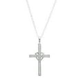 thumbnail image 1 of Dazzlingrock Collection 0.20 Carat (ctw) Round Lab Grown White Diamond Ladies Cross Pendant 1/5 CT, 18K White Gold, 1 of 1