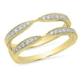thumbnail image 1 of Dazzlingrock Collection 0.22 Carat (ctw) 14K Round Diamond Anniversary Wedding Band Guard Ring 1/4 CT, Yellow Gold, Size 6, 1 of 1