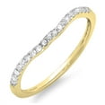 thumbnail image 1 of Dazzlingrock Collection 0.22 Carat (ctw) 14K Round Diamond Ladies Wedding Contour Stackable Guard Band, Yellow Gold, Size 8.5, 1 of 1