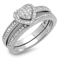 thumbnail image 1 of Dazzlingrock Collection 0.23 Carat (ctw) 14K White Diamond Ladies Engagement Ring Set 1/4 CT, White Gold, Size 8, 1 of 1