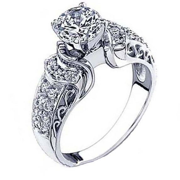Dazzlingrock Collection 0.25 Carat (Ctw) 14k Round Diamond Ladies Semi Mount Engagement Ring (No Center Stone), White Gold, Size 7