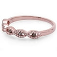 thumbnail image 1 of Dazzlingrock Collection 0.25 Carat (ctw) 10K Champagne & White Diamond Stackable Wedding Swirl Band 1/4 CT, Rose Gold, Size 8.5, 1 of 3