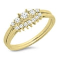 thumbnail image 1 of Dazzlingrock Collection 0.25 Carat (ctw) 10K Round Cut Diamond 5 Stone Bridal Engagement Ring Set 1/4 CT, Yellow Gold, Size 8, 1 of 1