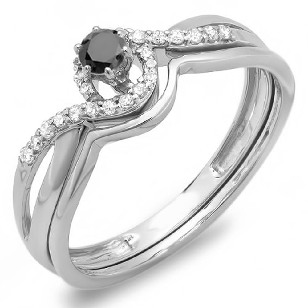 Dazzlingrock 10K Gold Cubic Zirconia Wedding Band - 0.25 Ct Round CZ, Bridal Ring - View #9