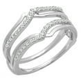 thumbnail image 1 of Dazzlingrock Collection 0.25 Carat (ctw) 14K Diamond Ladies Wedding Band Enhancer Guard Ring 1/4 CT, White Gold, Size 7, 1 of 1