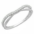 thumbnail image 1 of Dazzlingrock Collection 0.25 Carat (ctw) 14K Round Diamond Anniversary Wedding Guard Contour Band 1/4 CT, White Gold, Size 6, 1 of 4