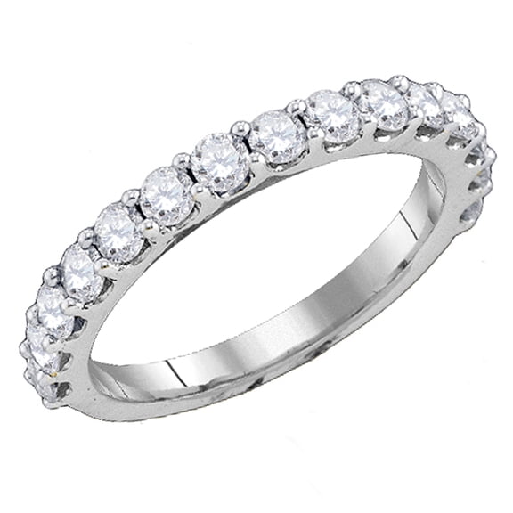 Dazzlingrock Collection 0.25 Carat (ctw) 14K Round Diamond Ladies Stackable Fashion Wedding Band 1/4 CT, White Gold, Size 7