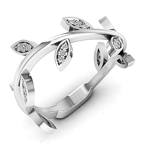 Dazzlingrock Collection 0.25 Carat (ctw) 14K Round Diamond Vintage Style Wedding Eternity Band 1/4 CT, White Gold, Size 9
