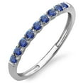 thumbnail image 1 of Dazzlingrock Collection 0.25 Carat (ctw) 14k Round Blue Sapphire Ladies Wedding Band Enhancer Guard 1/4 CT, White Gold, Size 5.5, 1 of 1