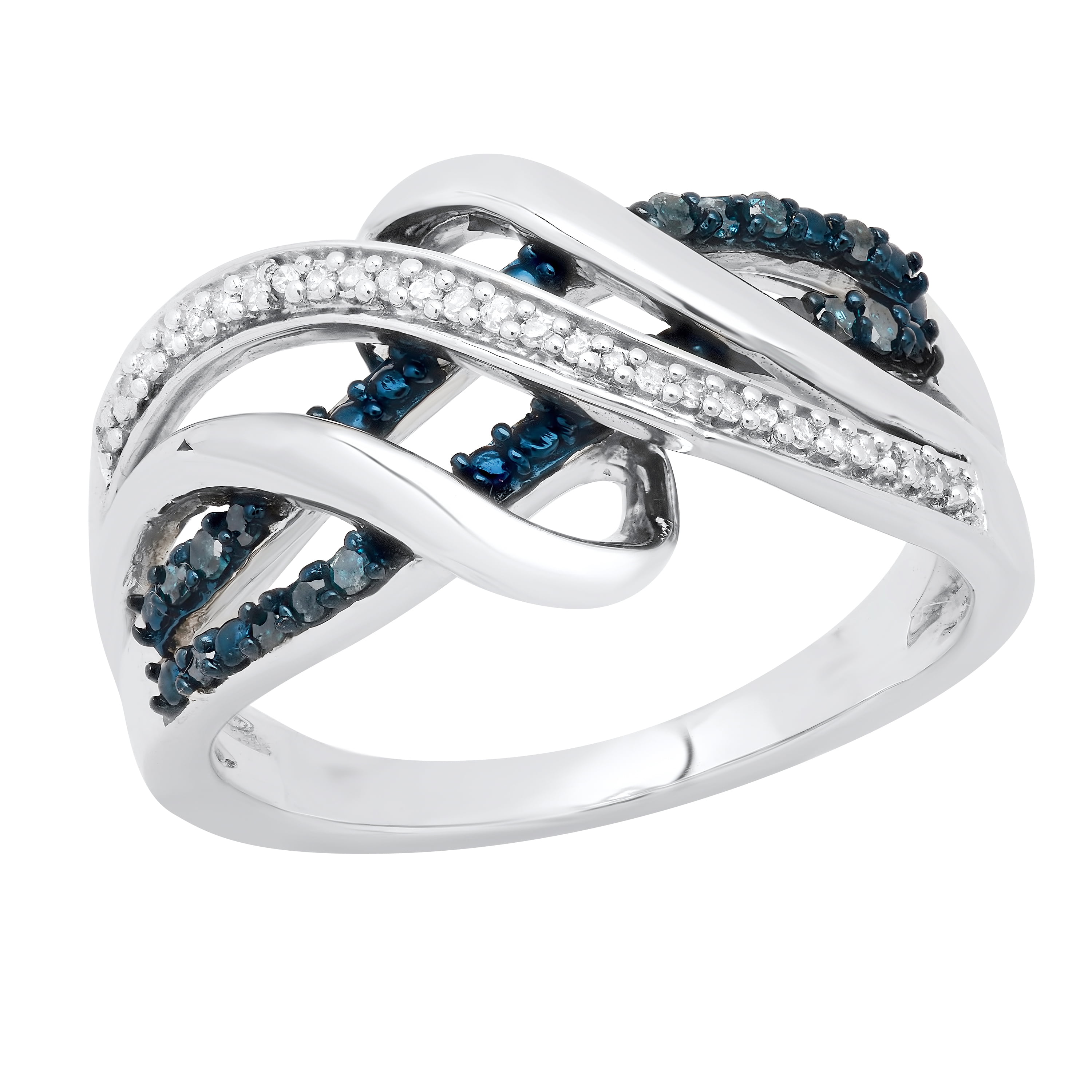 Dazzlingrock Collection 0.25 Carat (ctw) Round Blue & White
