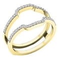 thumbnail image 1 of Dazzlingrock Collection 0.25 Carat (ctw) Round White Diamond Ladies Wedding Enhancer Guard Ring 1/4 CT, 10K Yellow Gold, Size 10, 1 of 6