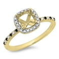 thumbnail image 1 of Dazzlingrock Collection 0.30 Carat (ctw) 10K Black And White Diamond Semi Mount Engagement Ring 1/3 CT, Yellow Gold, Size 10, 1 of 1