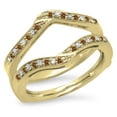thumbnail image 1 of Dazzlingrock Collection 0.30 Carat (ctw) 14K Champagne & White Diamond Wedding Enhancer Guard Ring 1/3 CT, Yellow Gold, Size 9, 1 of 1