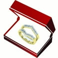 thumbnail image 1 of Dazzlingrock Collection 0.30 Carat (ctw) 14K Round Diamond Wedding Band Enhancer Guard Double Ring 1/3 CT, Yellow Gold, Size 6, 1 of 3