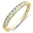 thumbnail image 1 of Dazzlingrock Collection 0.30 Carat (ctw) 18K Round Diamond Anniversary Wedding Stackable Band 1/3 CT, Yellow Gold, Size 9, 1 of 1
