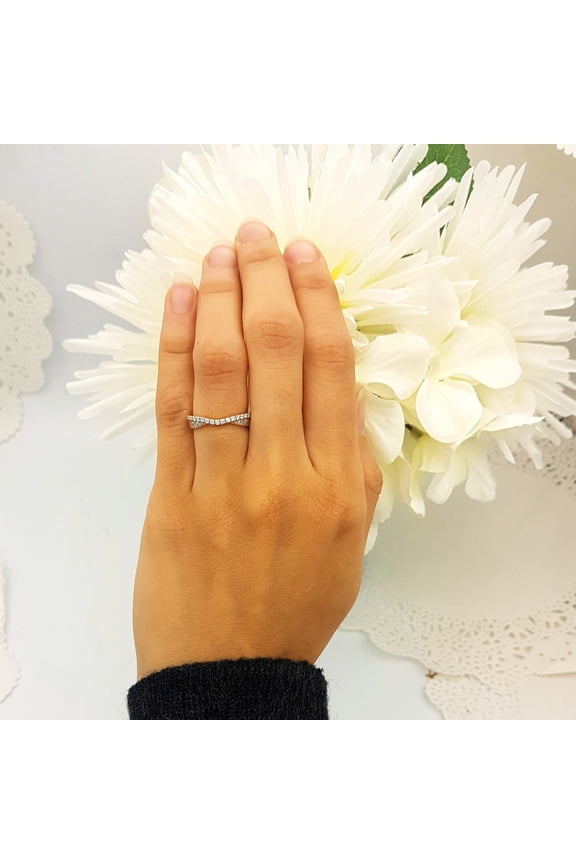Collection 0.32 Carat (ctw) 14K Diamond Ladies Bridal Wedding Stackable Band 1/3 CT, Yellow Gold, Size 7