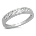 thumbnail image 1 of Dazzlingrock Collection 0.33 Carat (ctw) 10K Princess & Baguette Cut Diamond Wedding Stackable Band 1/3 CT, White Gold, Size 6, 1 of 4