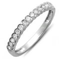 thumbnail image 1 of Dazzlingrock Collection 0.33 Carat (ctw) 14K Round Diamond Anniversary Ring Stackable Wedding Matching Guard Band 1/3 CT, White Gold, Size 8.5, 1 of 1