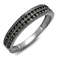thumbnail image 1 of Dazzlingrock Collection 0.33 Carat (ctw) Black Rhodium Plated 10K Black Diamond Wedding Band 1/3 CT, White Gold, Size 5, 1 of 3