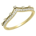 thumbnail image 1 of Dazzlingrock Collection 0.33 Carat (ctw) Round White Diamond Ladies Chevron Wedding Band 1/3 CT, 14K Yellow Gold, Size 6, 1 of 3