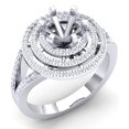 thumbnail image 1 of Dazzlingrock Collection 0.35 Carat (Ctw) 10K Round White Diamond Semi Mount Bridal Engagement Ring 1/3 CT, White Gold, Size 4.5, 1 of 1