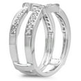 thumbnail image 1 of Dazzlingrock Collection 0.35 Carat (ctw) 10K Round Diamond Ladies Anniversary Double Guard Ring 1/3 CT, White Gold, Size 6, 1 of 3
