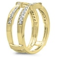 thumbnail image 1 of Dazzlingrock Collection 0.35 Carat (ctw) 10K Round Diamond Ladies Anniversary Double Guard Ring 1/3 CT, Yellow Gold, Size 6.5, 1 of 3