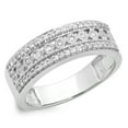 thumbnail image 1 of Dazzlingrock Collection 0.35 Carat (ctw) 10K White Diamond Anniversary Wedding Stackable Band 1/3 CT, White Gold, Size 7.5, 1 of 4