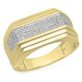 thumbnail image 1 of Dazzlingrock Collection 0.35 Carat (ctw) 10K White Diamond Men's Hip Hop Micro Pave Wedding Band 1/3 CT, Yellow Gold, Size 8, 1 of 1