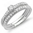 thumbnail image 1 of Dazzlingrock Collection 0.40 Carat (ctw) 10K Diamond Bridal Ring Engagement Matching Band Wedding Set, White Gold, Size 10, 1 of 1