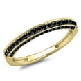 thumbnail image 1 of Dazzlingrock Collection 0.40 Carat (ctw) 10K Round BlackDiamond Wedding Band Enhancer Ring, Yellow Gold, Size 5.5, 1 of 1