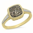 thumbnail image 1 of Dazzlingrock Collection 0.40 Carat (ctw) 14K Round Champagne & White Diamond Bridal Engagement Ring, Yellow Gold, Size 8.5, 1 of 1