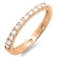 thumbnail image 1 of Dazzlingrock Collection 0.40 Carat (ctw) 14K Round Diamond Anniversary Wedding Ring Stackable Band, Rose Gold, Size 4, 1 of 4