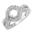 thumbnail image 1 of Dazzlingrock Collection 0.40 Carat (ctw) 14K Round Diamond Semi Mount Engagement Ring, White Gold, Size 7, 1 of 1