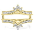 thumbnail image 1 of Dazzlingrock Collection 0.40 Carat (ctw) 14K Round White Diamond Wedding Band Enhancer Guard Double Ring, Yellow Gold, Size 6.5, 1 of 1