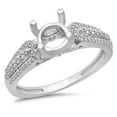 thumbnail image 1 of Dazzlingrock Collection 0.40 Carat (ctw) 14K White Diamond Ladies Split Shank Semi Mount Engagement Ring, White Gold, Size 9.5, 1 of 1