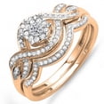 thumbnail image 1 of Dazzlingrock Collection 0.40 Carat (ctw) 14k Round Diamond Ladies Bridal Ring Engagement Matching Band Set, Rose Gold, Size 8.5, 1 of 1