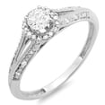thumbnail image 1 of Dazzlingrock Collection 0.40 Carat (ctw) 14k Round Diamond Ladies Engagement Halo Split Shank Bridal Ring, White Gold, Size 7.5, 1 of 1