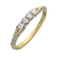 thumbnail image 1 of Dazzlingrock Collection 0.40 Carat (ctw) 18K Round Diamond Ladies Anniversary Wedding Stackable Ring, Yellow Gold, Size 8, 1 of 1
