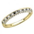 thumbnail image 1 of Dazzlingrock Collection 0.40 Carat (ctw) Alternating Round Black and White Diamond Wedding Band for Women in 10K Yellow Gold, Size 4, 1 of 6
