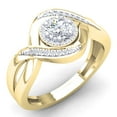thumbnail image 1 of Dazzlingrock Collection 0.45 Carat (Ctw) 14K White Diamond Split Shank Halo Bridal Engagement Ring 1/2 CT, Yellow Gold, Size 6.5, 1 of 4