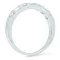 thumbnail image 1 of Dazzlingrock Collection 0.47 Carat (Ctw) 14K Round & Baguette Cut White Diamond Wedding Band Ring 1/4 CT, White Gold, Size 10, 1 of 3